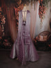 Soft Lavender Heavy Sequins and Beads Embroidered Net Mermaid Lehenga with Choker Dupatta