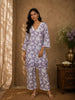Soft Lavender Lilac Floral Printed Design Cotton Co-ord Set