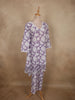 Soft Lavender Lilac Floral Printed Design Cotton Co-ord Set
