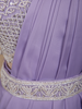 Soft Lavender Lilac Solid Design Satin Ruffled Layered Drape Ready to Wear Draped Saree with Designer Blouse