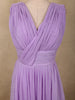Soft Lavender Lilac Solid Design Shimmer Pleated Party Wear Gown