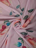 Soft Lavender Pink Floral Vine Sequins Embroidered Design Chiffon Fancy Saree with Lace Border