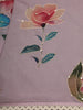 Soft Lavender Pink Floral Vine Sequins Embroidered Design Chiffon Fancy Saree with Lace Border