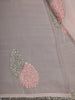 Soft Lavender Pink Leaf Butta Glitter Embellished Design Chiffon Fancy Saree with Lace Border