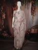 Soft Lavender Pink Leaf Butta Glitter Embellished Design Chiffon Fancy Saree with Lace Border