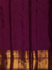 Soft Lavender Purple Floral Butta Zari Woven Design Pure Kanchipuram Silk Saree with Contrast Zari Border