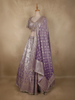Soft Lavender Purple Floral Sequins and Beads Embroidered Design Banarasi Silk Bridal Lehenga with Designer Dupatta