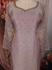 Soft Lavender Stone embellished Design Tissue Silk Straight Cut Salwar Suit with Dupatta