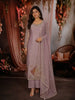 Soft Lavender Stone embellished Design Tissue Silk Straight Cut Salwar Suit with Dupatta
