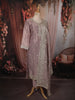 Soft Lilac Floral Sequins and Zari Embroidered Design Tissue Silk Straight Cut Salwar Suit with Dupatta
