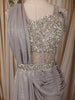 Soft Lilac Heavy Sequins Embroidered Design Shimmer Ready To Wear Saree with Designer Blouse with Hip Belt