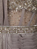 Soft Lilac Heavy Sequins Embroidered Design Shimmer Ready To Wear Saree with Designer Blouse with Hip Belt