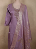 Soft Lilac Lavender Floral Beads Embroidered Design Organza Palazzo Suit