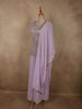 Soft Lilac Lavender Floral Sequins and Thread Embroidered Design Georgette Palazzo Suit with Dupatta