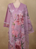 Soft Lilac Lavender Floral Thread Embroidered Design Cotton Salwar Suit with Dupatta