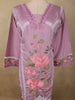 Soft Lilac Lavender Floral Thread Embroidered Design Cotton Salwar Suit with Dupatta