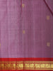 Soft Lilac Lavender Peacock Butta Zari Woven Design Pure Kanchipuram Silk Saree with Contrast  Zari Border
