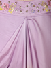 Soft Lilac Lavender and Lime Green Sequins And Beads Embroidered Design Satin Indo Western Skirt Top