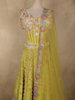 Soft Lime Yellow Heavy Sequins and Beads Embroidered Design Net Lehenga With Dupatta