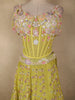 Soft Lime Yellow Heavy Sequins and Beads Embroidered Design Net Lehenga With Dupatta