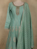 Soft Mint Aqua Green Floral Sequins Embroidered Design Tissue Banarasi Palazzo Suit with Dupatta