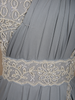 Soft Misty Grey Solid Design Satin Ruffled Layered Drape Ready to Wear Draped Saree with Designer Hip Belt and  Blouse