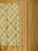 Soft Olive Green Checked Design Banarasi Saree with Contrast Zari Border