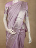 Soft Pastel Lavender Paisley Butta Zari Woven Design Pure Kanchipuram Silk Saree with Silver Zari Border