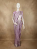Soft Pastel Lavender Paisley Butta Zari Woven Design Pure Kanchipuram Silk Saree with Silver Zari Border