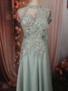 Soft Pastel Sage Green Sequins and Beads Embroidered Design Georgette Party Wear Lehenga