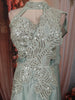 Soft Pastel Sage Green Sequins and Beads Embroidered Design Georgette Party Wear Lehenga