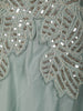 Soft Pastel Sage Green Sequins and Beads Embroidered Design Georgette Party Wear Lehenga