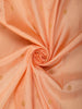 Soft Peach Butta Woven Design Pure Kanchipuram Silk Saree with Contrast Zari Border