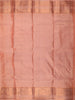 Soft Peach Butta Zari Woven Design Pure Kanchipuram Silk Saree with Zari Border