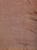 Soft Peach Checked Zari Woven Design Pure Tussar Saree with Designer Border
