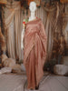 Soft Peach Checked Zari Woven Design Pure Tussar Saree with Designer Border