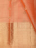 Soft Peach Floral Butta Zari Woven Design Pure Kanchipuram Silk Saree with Zari Border