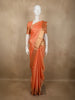 Soft Peach Floral Butta Zari Woven Design Pure Kanchipuram Silk Saree with Zari Border