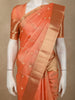 Soft Peach Floral Butta Zari Woven Design Pure Kanchipuram Silk Saree with Zari Border