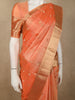 Soft Peach Floral Butta Zari Woven Design Pure Kanchipuram Silk Saree with Zari Border