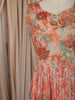 Soft Peach Floral Printed Design Chiffon Anarkali Gown with Dupatta