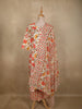 Soft Peach Floral Printed Design Cotton Straight Cut Salwar Suit with Dupatta
