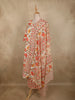 Soft Peach Floral Printed Design Cotton Straight Cut Salwar Suit with Dupatta