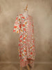 Soft Peach Floral Printed Design Cotton Straight Cut Salwar Suit with Dupatta