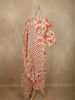 Soft Peach Floral Printed Design Cotton Straight Cut Salwar Suit with Dupatta