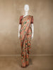 Soft Peach Floral Printed Design Pure Tussar Silk Saree