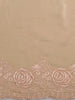 Soft Peach Floral Sequins and Thread Embroidered Design Georgette Saree with Floral Border