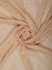 Soft Peach Floral Sequins and Thread Embroidered Design Georgette Saree with Floral Border