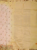 Soft Peach Floral Thread Embroidered Design Pure Tussar Saree