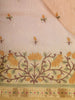 Soft Peach Floral Thread Embroidered Design Pure Tussar Saree